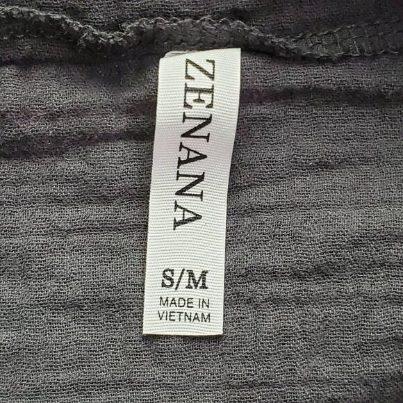 Zenana Small/Medium Gray Woffle knit Top - Picture 5 of 8